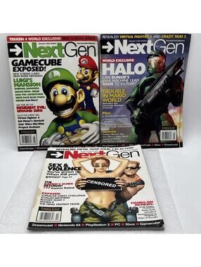 Lot Of 3 - 2001 NextGen Video Game Magazine Halo, Metal Gear, GameCube Luigi